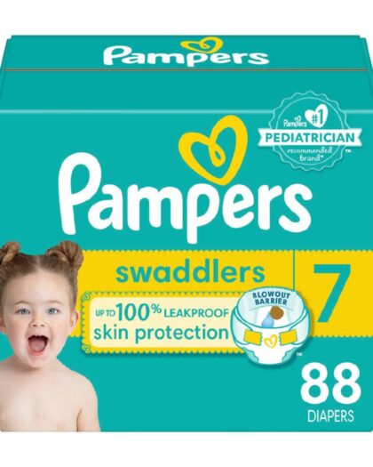 Pampers Swaddlers - Pañales Etapa 7, 70 Piezas. Para bebés de 19 Kg.