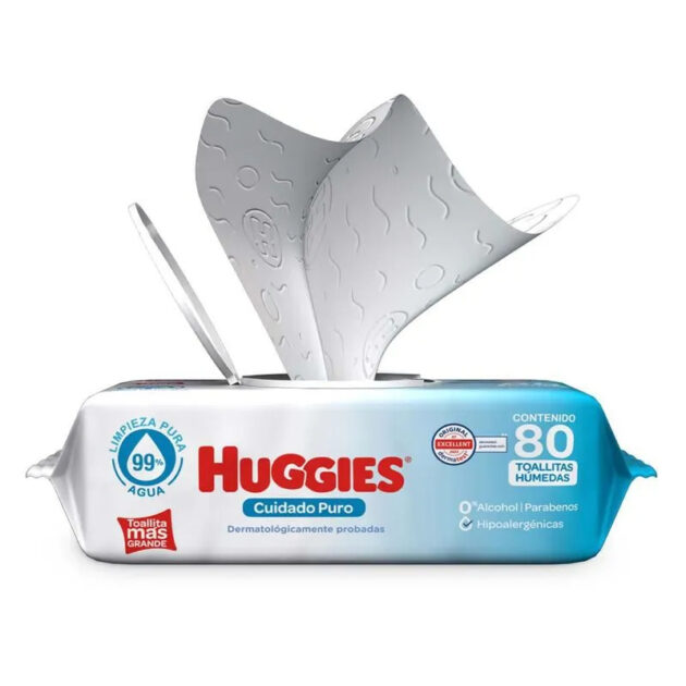Toallitas Húmedas para Bebé Huggies Cuidado Puro 80 Toallitas - Image 2