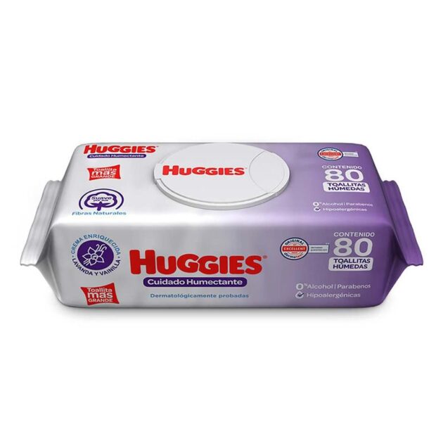 Toallitas Húmedas para Bebé Huggies Cuidado Relajante, 80 Piezas