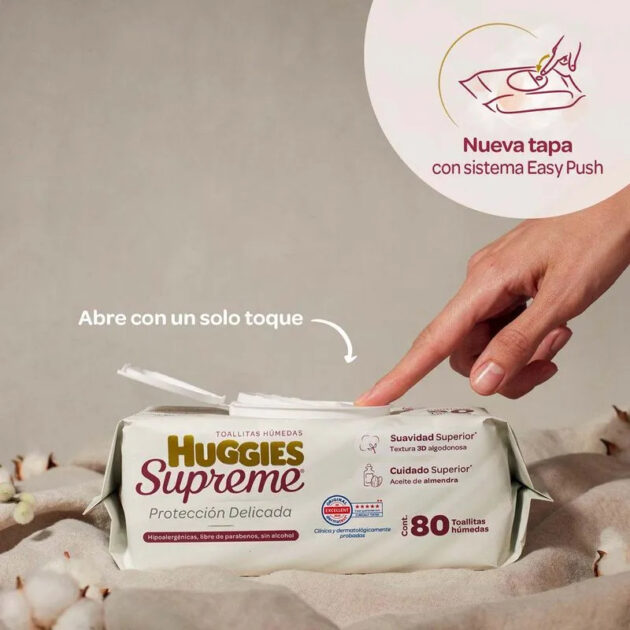 Toallitas Húmedas para Bebé Huggies Supreme 80 Toallitas - Image 4