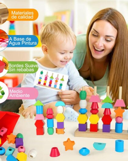 Juguete Montessori de Clasificación y Apilamiento KOUQIYA