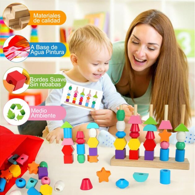 Juguete Montessori de Clasificación y Apilamiento KOUQIYA
