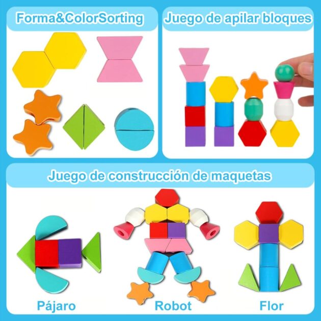 Juguete Montessori de Clasificación y Apilamiento KOUQIYA - Image 4