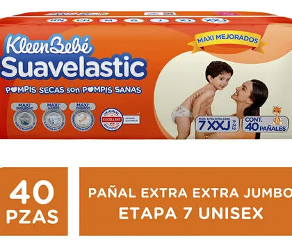 Pañales KleenBebé Suavelastic Etapa 7 Unisex 40 Piezas