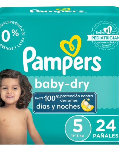 Pampers Baby Dry Pañales Desechables 5 24 Unidades