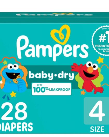 Pampers Pañales Baby Dry, tamaño 4, 28 unidades