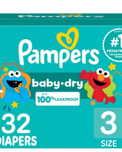 Pampers Baby Dry - Pañales Etapa 3, 32 Piezas. Para bebés de 7 a 13 Kg