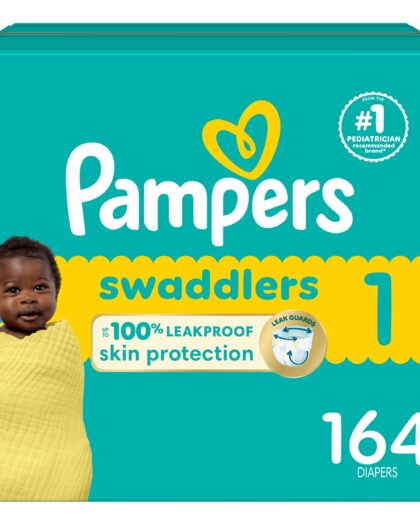 Pampers Swaddlers - Pañales Etapa 1, 164 Piezas – Para Bebés de 4 a 6 kg