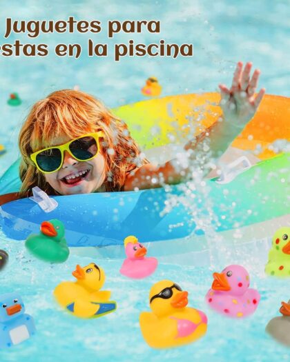 Set de 25 Patitos de Goma Divertidos – Juguetes para Baño y Fiesta Infantil